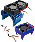 Dual Esc And Motor Cooling Fans Set For Traxxas 4x4 RC Models Keeps Velineon 3s Heat Sink Cool Blue Upgrade For Slash 4x4 Stampede 4x4 Rustler 4x4