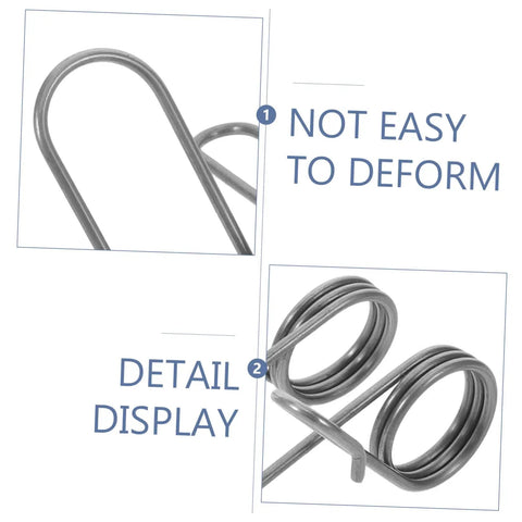 Beefy Heavy Duty Steel Torsion Spring Replacement Pack 2 Easy Install Seeding Parts For Farm Seeders And Corn Planters Wear Resistant High Strength Gear For Garden And Field Use, silver steel springs detail display