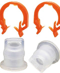 Jeep Transfer Case Shift Cable Retainer Clips Kit 4 Pack With Shifter Linkage Bushings 68018106AA 68064273AB Replacement For Wrangler JK Patriot Compass Caliber 2007 2018 orange clips and clear bushings