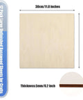16-pack unfinished basswood plywood sheets, 12 x 12 in, 5 mm thick, natural wood for crafts