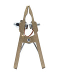 Heavy Duty Ground Clamp Wrench 600 Amp High Conductivity Brass Welding And Cutting Ground Hook Clip view from front with detailed grip.