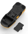 Studs Finders and Metal Detector Wall Scanner for Home Use with LCD Display, showing back view with battery compartment and removable cover.