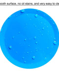 Heavy Duty 2 Pack Silicone Sink Stoppers With Leak Proof Seal And Straight Up Solid Grip For Kitchens And Bathtubs Universal Fit No Sweat Setup Real Deal Drain Stopper, blue silicone drain stopper with water droplets