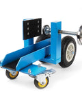 Workhorse Heavy Duty Manganese Steel Sheet Hand Truck With Adjustable Clamps Anti Slip Pads And Solid Wheels 1100 LB Capacity Per Unit Connectable For Long Panels blue hand truck with adjustable clamps and solid wheels