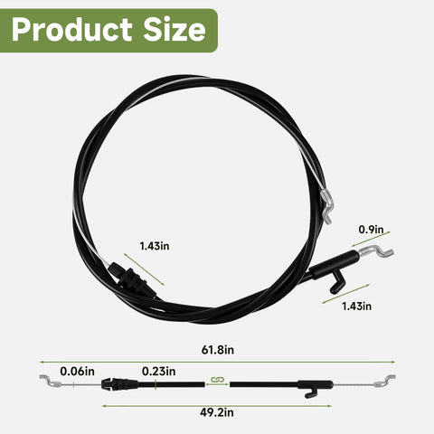 Control Cable For Lawn Mower Blade Brake And Clutch, Compatible With MTD Yard Machines Yard Man Cub Cadet Troy Bilt Craftsman Husky 48 Inch Walk Behind Mowers Replacement Part