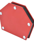 Heavy Duty Magnetic Welding Stand Tool With Powerful 22kg Grip For Precise Part Fixing, red alloy steel design.