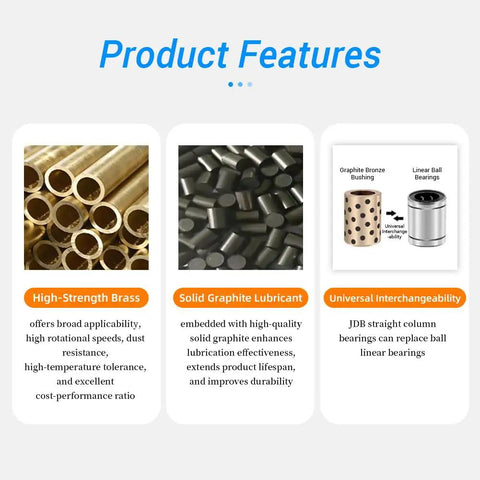 High-strength brass tubes showcasing features of Ten Pack Brass Sleeve Bearings 10mm Bore 12mm OD 25mm Length Oilless Self Lubricating Graphite Bushings.
