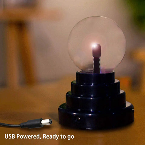 Plasma Ball Light With Touch Sensor USB Powered Lightning Globe For Parties And Gifts Safe And Fun Interactive Science Toy 3 Inch Plasma Globe For Teens And Curious Minds Epic Birthday Holiday Gift