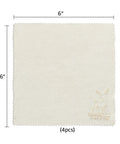 VIPbuy natural chamois cleaning cloth, 6 x 6 inches, beige, 4-pack with VIPbuy logo