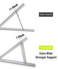 Comparison of adjustable solar panel tilt mount brackets kit folding tilt legs with 1.6 inch wide support for stability.