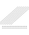 Eight Piece M3 0.5 Thread Pitch Fully Threaded Rods 300mm Stainless Steel Right Hand With Nuts And Washers For Clamps Hangers And U Bolts DIY Projects, rods and hardware set