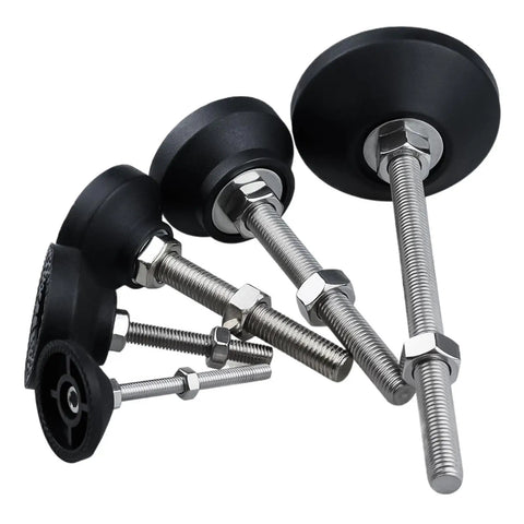 Adjustable Leveling Feet Heavy Duty Swivel Glide Pads With Cushioned Rubber Bottoms to stabilize furniture on uneven floors.