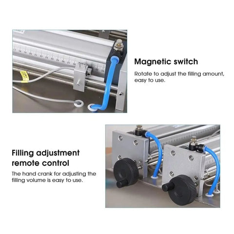 Magnetic switch and remote control for filling adjustment on Badass Heavy Duty Stainless Steel Pneumatic Filling Machine For Cream And Thick Paste.