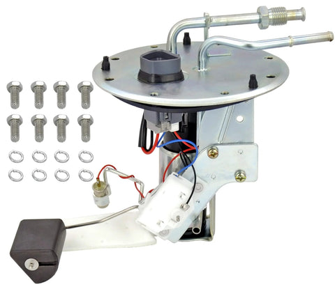 Fuel Pump Module Assembly For 1993 To 1997 Geo Prizm And Toyota Corolla L4 1.6L And L4 1.8L US Built Vehicles Replacement Direct Fit Easy Install Reliable Fuel Delivery, detailed view with mounting hardware and wiring.