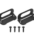 Recessed Flush Pull Door Handle Set 2 Pack Invisible Pull Handles With Screws For Cabinets Doors Furniture Toolboxes And Containers In Bright Black Iron Finish Durable Iron Construction Size 75x33 Mm With 11.5 Mm Screw Length