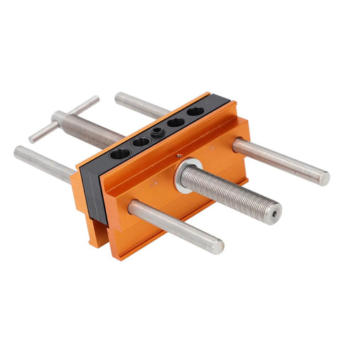 Self Centering Dowel Jig For Boss Level Hole Alignment In Woodworking, Sizes 1/4 3/8 5/16 7/16 1/2 Inch Drill Guide With 6 Bushings
