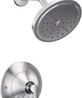 Posi-Temp Shower Trim Kit Chrome Finish With Valve Required For Full Shower Upgrade, showing showerhead and handle in chrome.