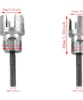 TAODAN 2-Piece Universal Electric Pipe Threader Kit For 1/2 And 3/4 Inch PVC Pipes Carbon Steel Cutter with two threading blades.