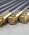 Close-up of rust proof brass couplings from Heavy Duty Drain Cleaning Rods 9 Meters Long With Ten Flexible Interlocking Tubes.