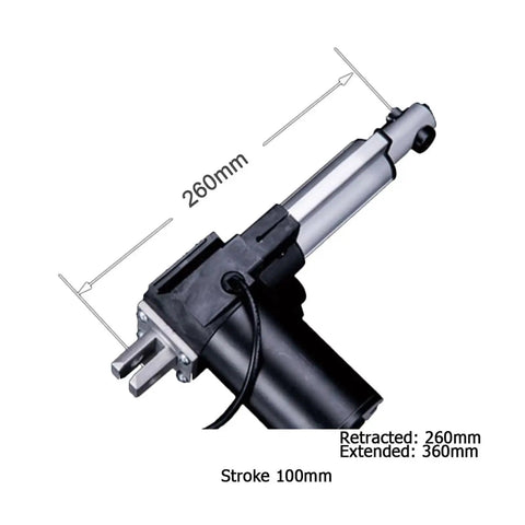 Beefed Up 6000N Linear Electric Actuator With 110-220V Power Supply And Controller 24V 6000N For High Precision Linear Motion 5 Mm Per Second Stroke 500 Mm Travel Durable Industrial Grade, 100mm stroke