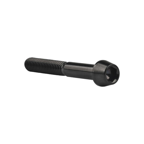 Titanium M6x45mm Hex Socket Cap Screw DIN 912 Black 6AL4V Ti Bolt With Tapered Head 1mm Pitch M6 Thread, view of single screw