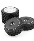 72mm Rubber Tire Wheel for 1/10 RC Racing Cars, Compatible with TT01 TT02 TA06 XV01 Models, Beefed-Up Realistic Look