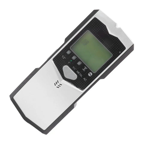 FTVOGUE 5 in 1 Stud Finder Wall Scanner showing LED display for detecting wood, metal, and live AC wires.