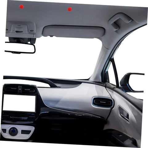 Interior view of car with roof liner and two red headliner repair rivets from 50 Pcs Headliner Repair Kit For Car Roof Liner Fixing Rivets