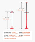Underhoist Vehicle Support Stand For Safer Lifts, Heavy Duty Three Quarters Ton Capacity Up To 1653 Lbs, Adjustable Height