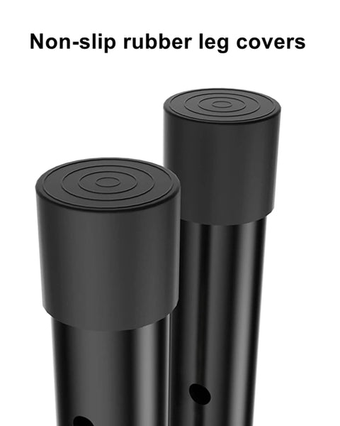 Close-up of non-slip rubber leg covers for Table Leg Extenders For Folding Tables Adjustable Metal Risers For Bent And Straight Legs