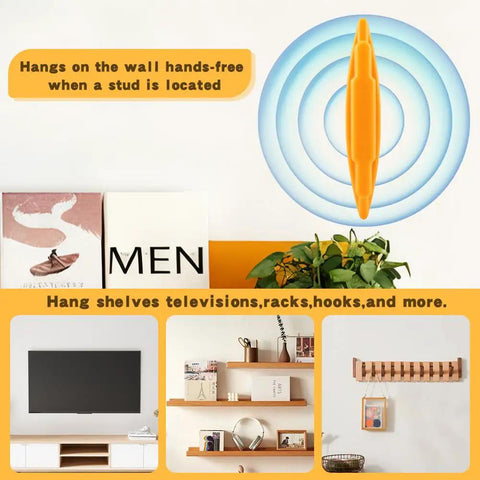 Four Pack Magnetic Stud Finder Wall Detector Battery Free Drywall Scanner Dead Accurate Nail Locator Rock Solid Magnet Grip Contractor Approved Handyman Gear Easy Install Yellow Heavy Duty Home Repair Tool Kit