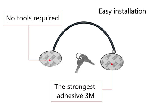 4 Pack Refrigerator And Cabinet Lock Set With 8 Keys No Drill Adhesive Mount Fridge Freezer Kid Proof Locks shown with 3M adhesive