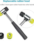 Kengbi 9Pc Steel Punch Set With Grip Handles, Multi Size Round Head Roll Pins And Starter Tools For Mechanics Plus Chisels To Repair Engines Or Cars Like Pro, rubber head close-up