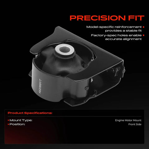Direct Fit Front Engine Motor Mount For Toyota Rav4 And Scion Xb Built Tough Heavy Duty Steel front view showing precision fit design.