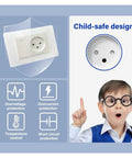 Premium White Tempered Glass Wall Socket With Rock Solid Build And Straight Up Hassle Free Install Plus Killer USB Type C Fast Charging For Israel Standard Home Wiring showcasing child-safe design and protection features.