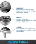 Detailed view of Plug-And-Play Front Wheel Hub Bearing Assembly Pair For 2010-2016 Chevy Equinox, 2010-2016 GMC Terrain, And 2014-2016 Cadillac CTS AWD components.