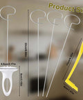 Manual tornado potato spiral cutter set from Amazon with four stainless steel spiral skewers and white handle; yellow slicer