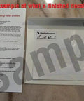 Instruction sheet and sample layout for Paragliding Paraglider Paramotor Vinyl Decal Sticker Dope Gloss Black 8 Inch.