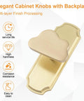 Gold Cloud Shaped Cabinet Knobs 6 Pack With Backplates elegant knob with durability icons