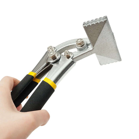 Hand Seamer For Sheet Metal With Straight And Curved Jaw, Pro Grade Manual Bender Tool With Ergonomic Handles