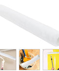 White Fiber Paint Roller Sleeve For Small Frames, Hella Smooth Low Lint Cover that offers even coverage on various surfaces.