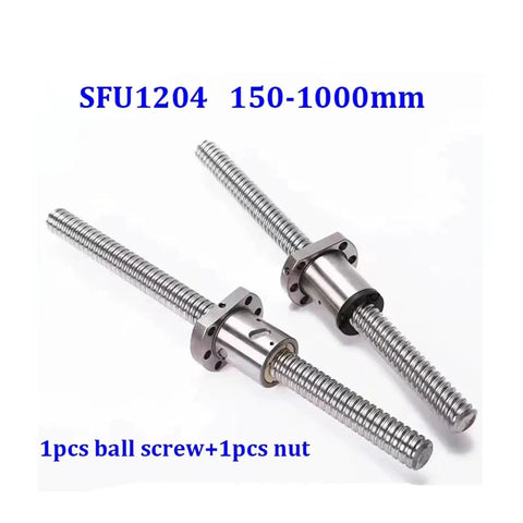Ball Screw With Single Nut For CNC Engraving Machines, Precision Linear Motion Part, 150mm To 1000mm Travel, Steel