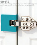 Two Pack Door Hinge Jig For Accurate Mortises And Precise Door Alignment With A Consistent 2mm Gap During Installation in use