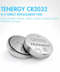 Premium CR2032 Lithium Button Coin Cell Batteries 10 Pack For AirTags Key Fobs Calculators Watches Heart Rate Monitors Glucometers Rock Solid Power That Never Quits, two silver CR2032 batteries.