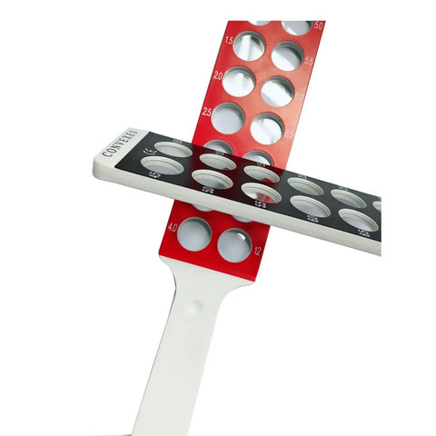 32 Lenses Retinoscopy Rack Kit For Ophthalmology And Optometry, dual bar lens set with minus red and plus black power lenses