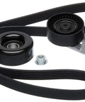 Complete Serpentine Belt Drive Component Kit With Tensioner And Pulleys Belt Included Save Bucks And Prevent Breakdowns Do It Right The First Time Front End Accessory Drive Upgrade black serpentine belt kit with tensioner and pulleys