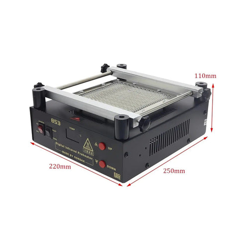 Infrared Preheater Soldering Station 605W Lead Free BGA Rework Tool With Digital Display Desoldering PCB Repair 120x120mm Heating Plate