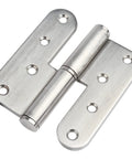 Stainless Steel Door Hinges 6 Pack 3.5 Inch H Shape Lift Off Left and Right Hand with Removable Pin shown laid flat
