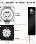 Locking NEMA L14 30C 30 Amp Generator Plug Box Built Tough Twist Lock Connector Outdoor Weatherproof Enclosure 125 250 Volt