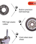 Heavy Duty Swivel Casters With Brakes For Cribs And Heavy Furniture Rubber Floor Friendly Casters 38mm Stem details